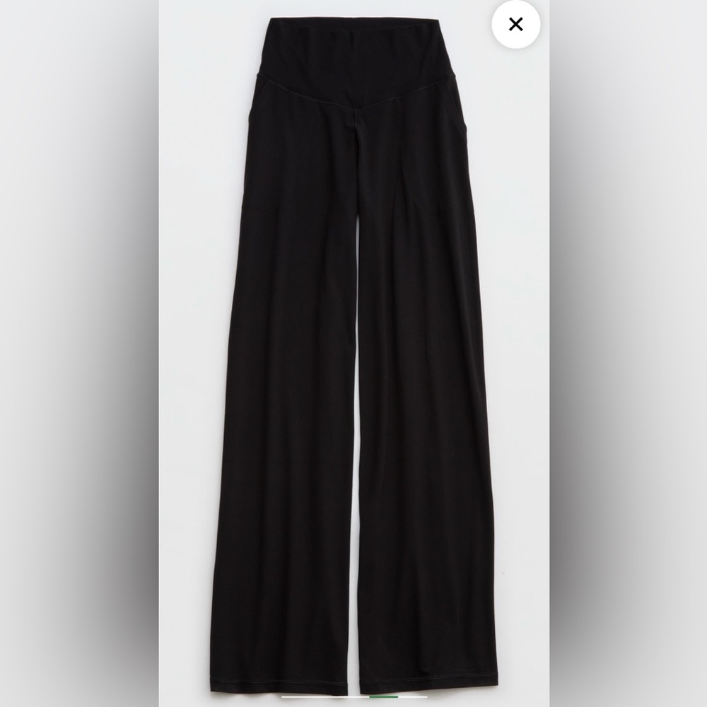 Aerie Real Me Black XTRA high rise trouser